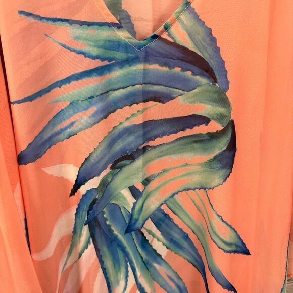 Show Me Your Mumu Hana Boo Tropical Twist Maxi Dress Coverup Kaftan Palm - Picture 5 of 9